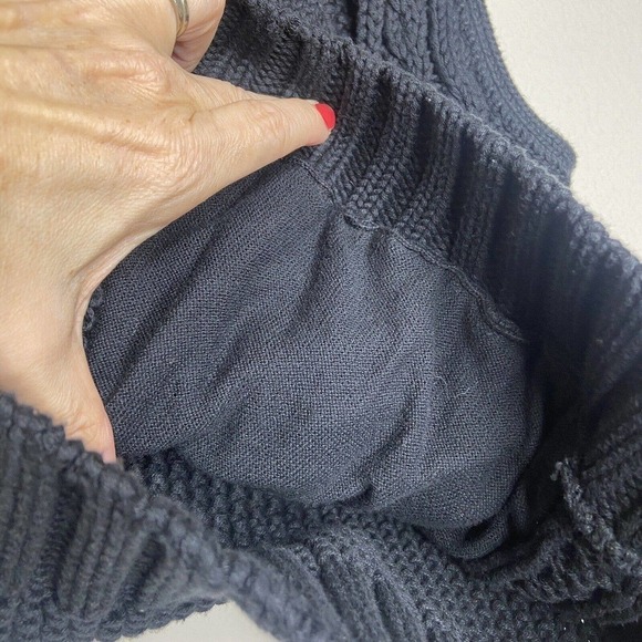 Timo Weiland Cable Knit Black Sweater Vest Sz S - Picture 5 of 8